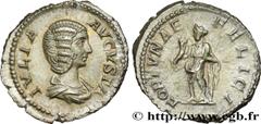 Roman coins JULIA DOMNA Type : Denier  Date : 210  Mint name / Town : Rome  Metal : silver  Millesimal fineness : 550  ‰ Diameter : 18,5  mm Orientation dies : 6  h. Weight : 3,36  g. Officine : 6e  O