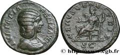 Roman coins JULIA DOMNA Type : Denier  Date : 216  Mint name / Town : Rome  Metal : copper  Millesimal fineness : 500  ‰ Diameter : 25  mm Orientation dies : 6  h. Weight : 8,79  g. Rarity : R1  Offic