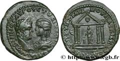 Provincial Coins CARACALLA and JULIA DOMNA Type : Pentassaria  Date : c. 213-217  Mint name / Town : Marcianopolis, Mésie Inférieure  Metal : copper  Diameter : 27  mm Orientation dies : 1  h. Weight 