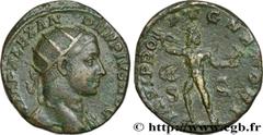 Roman coins SEVERUS ALEXANDER Type : Dupondius  Date : 232  Mint name / Town : Rome  Metal : copper  Diameter : 24  mm Orientation dies : 5  h. Weight : 8,27  g. Rarity : R1  Officine : 1re  Obverse l
