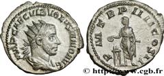 Roman coins VOLUSIAN Type : Antoninien  Date : 253  Mint name / Town : Rome  Metal : billon  Millesimal fineness : 350  ‰ Diameter : 21  mm Orientation dies : 6  h. Weight : 3,39  g. Officine : 5e  Ob