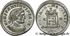 Roman coins CONSTANTINE I THE GREAT Type : Centenionalis ou nummus  Date : 321-322  Mint name / Town : Lyon  Metal : copper  Diameter : 20,5  mm Orientation dies : 12  h. Weight : 3,42  g. Obverse leg