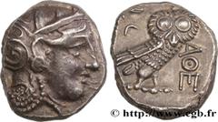 Greek Coins ATTICA - ATHENS Type : Tétradrachme  Date : c. 353- 320/294 AC.  Mint name / Town : Athènes, Attique  Metal : silver  Diameter : 23  mm Orientation dies : 6  h. Weight : 17,28  g. Rarity :