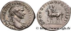 Roman coins TRAJANUS Type : Denier  Date : 113  Mint name / Town : Rome  Metal : silver  Millesimal fineness : 900  ‰ Diameter : 19  mm Orientation dies : 6  h. Weight : 3,30  g. Rarity : R1  Officine