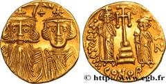 Byzantine coins CONSTANS II, CONSTANTINE IV, HERACLIUS and TIBERIUS Type : Solidus  Date : 661-663  Mint name / Town : Constantinople  Metal : gold  Diameter : 19  mm Orientation dies : 6  h. Weight :