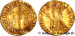 Feudal coins PROVENCE - COUNTY OF PROVENCE - JOANNA OF NAPLES Type : Florin d'or à la chambre  Date : c. 1372  Metal : gold  Millesimal fineness : 948  ‰ Diameter : 20,5  mm Orientation dies : 6  h. W