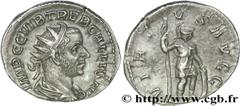 TREBONIEN GALLE(06/251-06/253)Caius Vibius Trebonianus Gallus Antoninien N° v28_0302    Date : 252 Nom de l'atelier : Rome Métal : billon Diamètre : 20mm Axe des coins : 12h. Poids : 3,29g. Degré de r