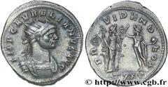 AURELIEN(07/270-09/275)Lucius Domitius Aurelianus Aurelianus N° v28_0326    Date : 274 Nom de l'atelier : Italie, Ticinum Métal : billon Diamètre : 23mm Axe des coins : 6h. Poids : 4,57g. Etat de cons