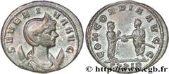 SEVERINE(+ après 275)Ulpia SeverinaFemme d'Aurélien - Augusta(274-275) Aurelianus N° v28_0329    Date : 274 Nom de l'atelier : Rome Métal : billon Diamètre : 20,5mm Axe des coins : 6h. Poids : 4,25g. 