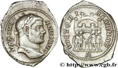 MAXIMIEN HERCULE(10/12/285-02/310)Marcus Aurelius Valerius MaximianusAuguste I (1/04/286-1/05/305) Argenteus N° v28_0379    Date : 294 Nom de l'atelier : Rome Métal : argent Diamètre : 20mm Axe des co