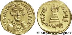 CONSTANS II(09/641-15/07/668) Solidus N° v28_0473    Date : 641-646 Nom de l'atelier : Constantinople Métal : or Diamètre : 19,5mm Axe des coins : 6h. Poids : 4,41g. Degré de rareté : R1 Etat de conse