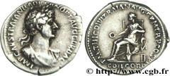 HADRIEN(11/08/117-10/07/138)Publius ئlius Hadrianus Denier N° v29_0183    Date : 117 Nom de l'atelier : Rome Métal : argent Diamètre : 18mm Axe des coins : 6h. Poids : 3,41g. Degré de rareté : R1 Etat