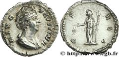 FAUSTINE MERE(+141)Annia Galeria FaustinaConsécration d'Antonin le Pieux Denier N° v29_0214    Date : c. après 148 Nom de l'atelier : Rome Métal : argent Diamètre : 19mm Axe des coins : 7h. Poids : 3,