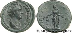 FAUSTINE MERE(+141)Annia Galeria FaustinaConsécration d'Antonin le Pieux As, (MB, ئ 28) N° v29_0221    Date : 141 Nom de l'atelier : Rome Métal : bronze Diamètre : 27,5mm Axe des coins : 6h. Poids : 1