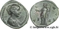 FAUSTINE JEUNE(+175)Annia Galeria FaustinaAugusta(146-175) As, (MB, ئ 27) N° v29_0240    Date : 148-152 Nom de l'atelier : Rome Métal : bronze Diamètre : 27mm Axe des coins : 6h. Poids : 8,65g. Degré 