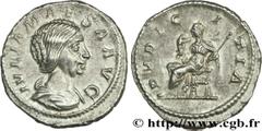 JULIA MAESA(+223 ou 226)Julia MوsaSœur de Julia Domna, mère de Julia Soémias et de Julia Mamée, grand-mère d'Elagabal et d'Alexandre Sévère - Augusta(218-223/226) Denier N° v29_0286    Date : 222 Nom 