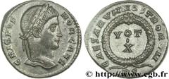 CRISPUS(1/04/317-09/326)Flavius Julius CrispusCésar(317-326) Centenionalis ou nummus N° v29_0491    Date : 321 Nom de l'atelier : Rome Métal : cuivre Diamètre : 18mm Axe des coins : 5h. Poids : 3,23g.