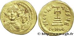 HERACLIUS et HERACLIUS CONSTANTIN(22/01/613-4/07/638) Solidus N° v29_0536    Date : 616-625 Nom de l'atelier : Constantinople Métal : or Diamètre : 20,5mm Axe des coins : 7h. Poids : 4,41g. Etat de co