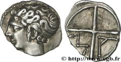 MASSALIA - MARSEILLE(474-410 avant J.-C.) Obole MA, tête à gauche avec chevelure surdéveloppée N° v29_0555    Date : c. 121-82 AC. Métal : argent Diamètre : 10,50mm Axe des coins : 9h. Poids : 0,65g. 