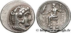 Greek Coins MACEDONIA - MACEDONIAN KINGDOM - ALEXANDER III THE GREAT Type : Tétradrachme Date : c. 325-323 AC Mint name / Town : Myriandrus, Syrie Metal : silver Diameter : 27,5 mm Orientation dies : 