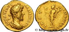 Roman Coins LUCIUS VERUS Type : Aureus Date : janvier - septembre Mint name / Town : Rome Metal : gold Diameter : 18,5 mm Orientation dies : 6 h. Weight : 7,14 g. Rarity : R1 Officine : 2ème Obverse l