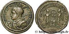 Roman Coins CONSTANTINE I THE GREAT Type : Pseudo-argenteus Date : 313 Mint name / Town : Trèves Metal : billon Millesimal fineness : 320 ‰ Diameter : 19 mm Orientation dies : 6 h. Weight : 3,45 g. Ra