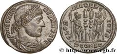 Roman coins CONSTANTINE I THE GREAT Type : Centenionalis ou nummus Date : 330-331 Mint name / Town : Arles Metal : copper Diameter : 17 mm Orientation dies : 6 h. Weight : 2,20 g. Rarity : R1 Officine