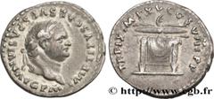Roman coins TITUS Type : Denier  Date : 1er janvier - 30 juin  Mint name / Town : Rome  Metal : silver  Millesimal fineness : 900  ‰ Diameter : 18  mm Orientation dies : 12  h. Weight : 3,26  g. Rarit