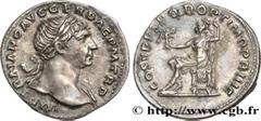 Roman coins TRAJANUS Type : Denier  Date : 109  Mint name / Town : Rome  Metal : silver  Millesimal fineness : 900  ‰ Diameter : 19  mm Orientation dies : 6  h. Weight : 3,30  g. Obverse legend : IMP 