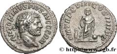 Roman coins CARACALLA Type : Denier  Date : 215  Mint name / Town : Rome  Metal : silver  Millesimal fineness : 500  ‰ Diameter : 18,5  mm Orientation dies : 12  h. Weight : 3,15  g. Rarity : R1  Offi