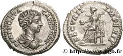 Roman coins GETA Type : Denier  Date : 202  Mint name / Town : Rome  Metal : silver  Millesimal fineness : 550  ‰ Diameter : 18  mm Orientation dies : 6  h. Weight : 3,76  g. Officine : 5e  Obverse le