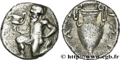 خLES DE THRACE - THASOS(411-363 avant J.-C.) Trihémiobole N° v31_0035    Date : c. 400-350 AC. Nom de l'atelier : Thasos Métal : argent Diamètre : 11mm Axe des coins : 4h. Poids : 0,81g. Degré de rare