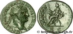 TRAJAN(27/10/97-8/08/117)Marcus Ulpius TraianusAuguste(25/01/98-8/08/117) Dupondius, (MB, ئ 27) N° v31_0231    Date : 101 Nom de l'atelier : Rome Métal : cuivre Diamètre : 26,5mm Axe des coins : 6h. P