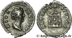 FAUSTINE MERE(+141)Annia Galeria FaustinaConsécration d'Antonin le Pieux Denier N° v31_0279    Date : c. 150 Nom de l'atelier : Rome Métal : argent Diamètre : 20mm Axe des coins : 6h. Poids : 3,14g. D