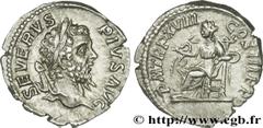 SEPTIME SEVERE(13/04/193-4/02/211)Lucius Septimius Severus Denier N° v31_0325    Date : 210 Nom de l'atelier : Rome Métal : argent Diamètre : 18,5mm Axe des coins : 12h. Poids : 2,58g. Etat de conserv