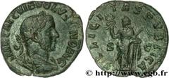 VOLUSIEN(06/251-06/253)Caius Vibius Afinius Gallus Vendumnianus VolusianusAuguste(11/251-05/253) Sesterce, (GB, ئ 28) N° v31_0446    Date : 253 Nom de l'atelier : Rome Métal : cuivre Diamètre : 28mm A