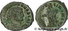 GALERE(1/03/293-5/05/311)Galerius Valerius MaximianusCésar(1/03/293-1/05/305) Follis ou nummus N° v31_0581    Date : 300 Nom de l'atelier : Bretagne, Londres Métal : cuivre Diamètre : 26,5mm Axe des c