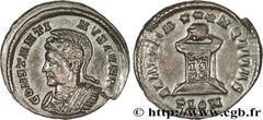 CONSTANTIN II(1/03/317-04/340)Flavius Claudius Julius ConstantinusCésar(1/03/317-9/09/337) Centenionalis ou nummus N° v31_0639    Date : 323-324 Nom de l'atelier : Bretagne, Londres Métal : cuivre Dia