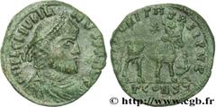 JULIEN II LE PHILOSOPHE(6/11/355-26/06/363)Flavius Claudius JulianusAuguste(02/360-26/06/363) Double maiorina imitation, (GB, ئ 1) N° v31_0671    Date : 363 Nom de l'atelier : Viennoise, Arles Métal :