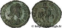 ARCADIUS(19/01/383-1/05/408)Flavius Arcadius Nummus, (PB, AE3) N° v31_0701    Date : 393-395 Nom de l'atelier : Europe, Héraclée Métal : cuivre Diamètre : 16mm Axe des coins : 12h. Poids : 2,39g. Degr