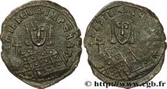 MICHEL III L'IVROGNE(20/01/842-23/09/867)Michel III et Basile Ier(26/05/866-23/09/867) Follis N° v31_0716    Date : 866-867 Nom de l'atelier : Constantinople Métal : cuivre Diamètre : 29,5mm Axe des c