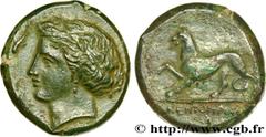Greek Coins SICILY - CENTURIPE Type : Litra Date : c. 340 AC. Mint name / Town : Sicile, Centuripe Metal : bronze Diameter : 33 mm Orientation dies : 2 h. Weight : 32,15 g. Rarity : R2 Obverse legend 