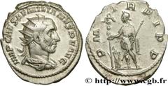 Roman coins AEMILIANUS Type : Antoninien Date : 253 Mint name / Town : Rome Metal : billon Millesimal fineness : 350 ‰ Diameter : 21,5 mm Orientation dies : 12 h. Weight : 3,42 g. Rarity : R2 Officine