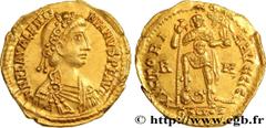 Roman coins VALENTINIAN III Type : Solidus Date : 450-455 Mint name / Town : Rome Metal : gold Millesimal fineness : 1000 ‰ Diameter : 22 mm Orientation dies : 12 h. Weight : 4,45 g. Rarity : R1 Obver