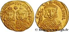 Byzantine coins CONSTANTINE V and LEO IV Type : Solidus Date : 757-775 Mint name / Town : Constantinople Metal : gold Millesimal fineness : 1,000 ‰ Diameter : 19 mm Orientation dies : 6 h. Weight : 4,