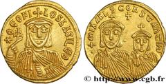Byzantine coins THEOPHILUS and CONSTANTINUS Type : Solidus Date : 830-840 Mint name / Town : Constantinople Metal : gold Millesimal fineness : 1000 ‰ Diameter : 21 mm Orientation dies : 6 h. Weight : 