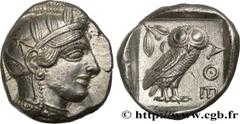 Greek Coins ATTICA - ATHENS Type : Tétradrachme Date : c. 430 AC. Mint name / Town : Athènes Metal : silver Diameter : 25 mm Orientation dies : 10 h. Weight : 17,20 g. Obverse legend : Anépigraphe Obv