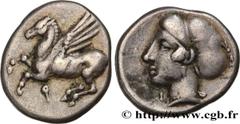 Greek Coins CORINTHIA - CORINTH Type : Drachme Date : c. 345-307 AC. Mint name / Town : Corinthe, Corinthie Metal : silver Diameter : 15 mm Orientation dies : 9 h. Weight : 2,69 g. Rarity : R1 Obverse