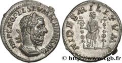 Roman coins MACRINUS Type : Denier  Date : juin - juillet  Date : 217  Mint name / Town : Rome  Metal : silver  Millesimal fineness : 500  ‰ Diameter : 20  mm Orientation dies : 6  h. Weight : 3,04  g