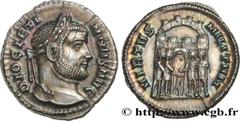Roman coins DIOCLETIAN Type : Argenteus  Date : 294  Mint name / Town : Rome  Metal : silver  Millesimal fineness : 900  ‰ Diameter : 18,5  mm Orientation dies : 6  h. Weight : 2,78  g. Rarity : R2  O